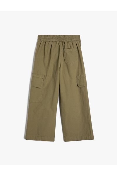 Koton Cargo Pants High Waist Wide Leg Cotton