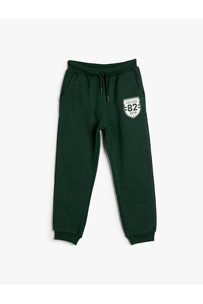 Koton Basic Jogger Sweatpants College Printed Tie Waist Pocket Ribbon