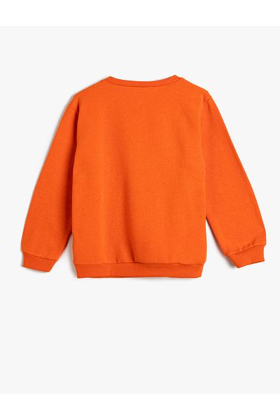 Koton Sweatshirt mit Ski-Aufdruck, langärmlig, gerippter Rundhalsausschnitt