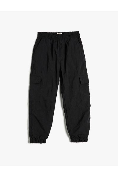 Koton Jogger Parachute Trousers with Pocket Detail and Elastic Waist