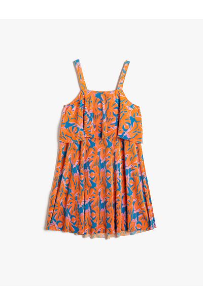 Koton Dress With Hangers Flounce Floor Detail