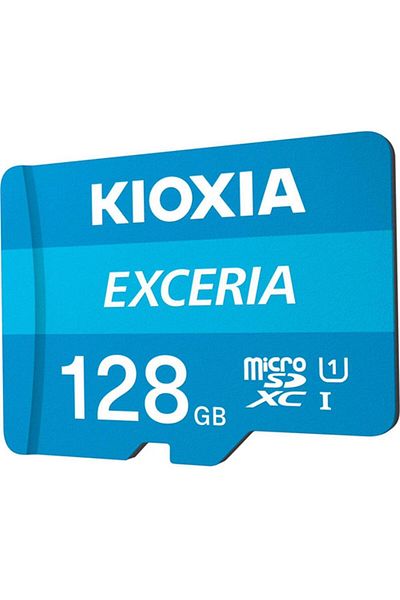 Kioxia Exceriag2 128GB Micro SDXC U1 V30 4K MicroSD Card - 100-50mm