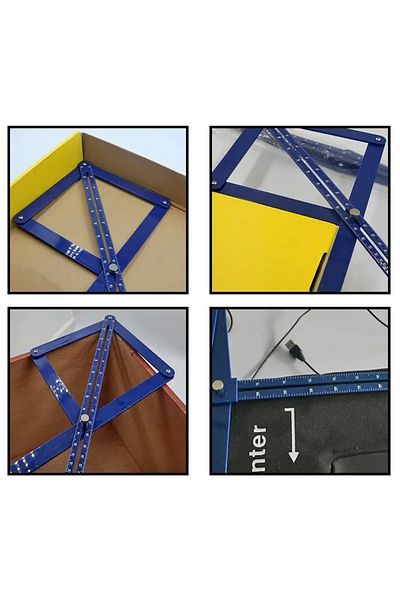 BGA Carpenter Ruler Corner Adjustable Plastic Angle Protractor Angle Measuring Ruler