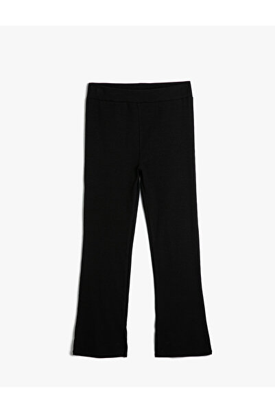 Koton Basic Spanish Leg Trousers Cotton Elastic Waist