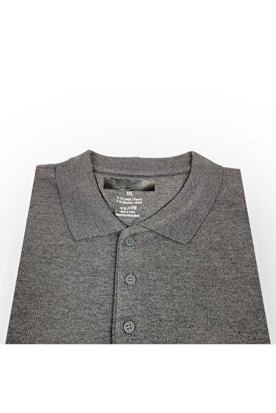 Ercan Men's Large Size Polo Neck Thessaloniki Knitted Sweater 2142