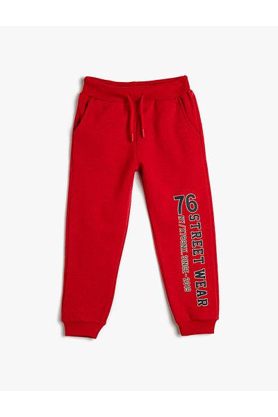Koton Panglică imprimată cu slogan pentru pantaloni de sport Jogger