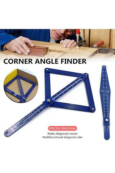 BGA Carpenter Ruler Corner Adjustable Plastic Angle Protractor Angle Measuring Ruler