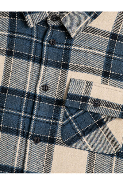 Koton Cămașă lumberjack cu mânecă lungă buzunar cu nasturi detaliată
