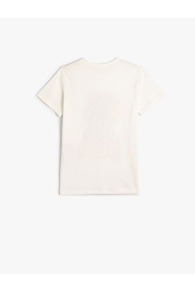 Koton Tricou pentru băieți - 4skb10168tk Ecru
