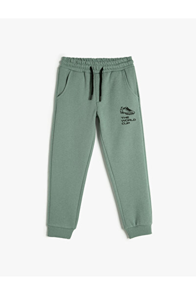Koton Jogger-Jogginghose, Taillentasche, detailliert bedruckt, Baumwolle in R...