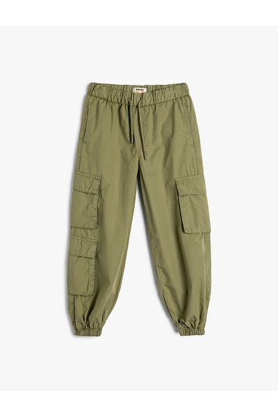 Koton Parachute Trousers Drawstring Side Pocket Detailed Cotton