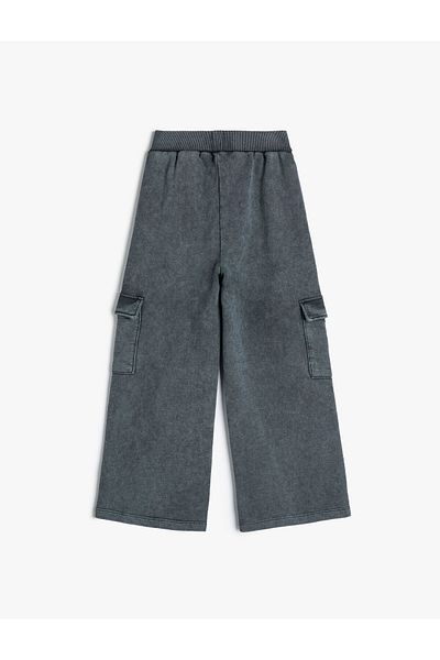 Koton Pantaloni cargo din bumbac cu picioare late