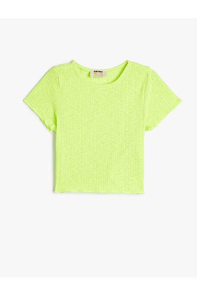 Koton Basic T-Shirt Short Sleeve Crew Neck Texture