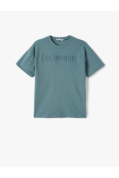 Koton T-Shirt New York Printed Short Sleeve Crew Neck Cotton