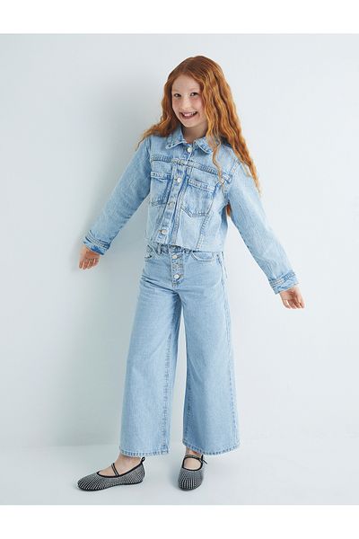 Koton Jeans mit weitem Bein und Taschendetail aus Baumwolle – Jeans mit weitem Bein