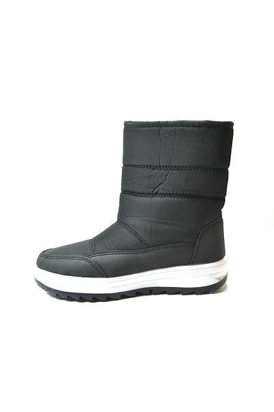 Onlo Ayakkabı Onlo Shoes AW.25 Μαύρες & Μπεζ Γούνινες Velcro Κοριτσίστικες μπότες χιονιού