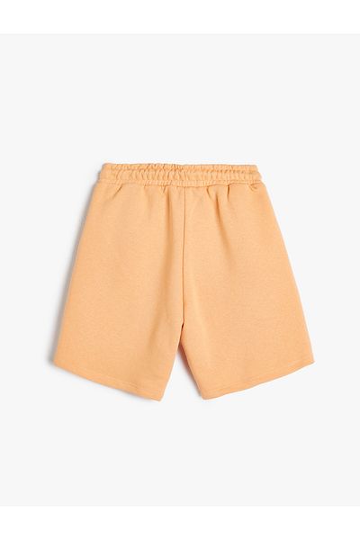 Koton Shorts Tie Waist Pocket Slogan Printed