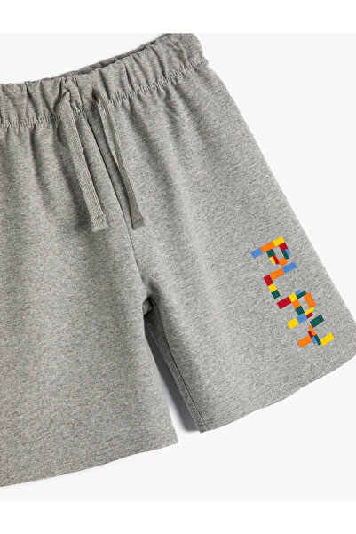 Koton Şort Beli Bağlamalı Oyun Baskı Detaylı