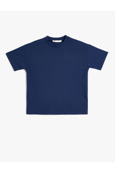 Koton Basic-Kurzarm-T-Shirt mit Rundhalsausschnitt