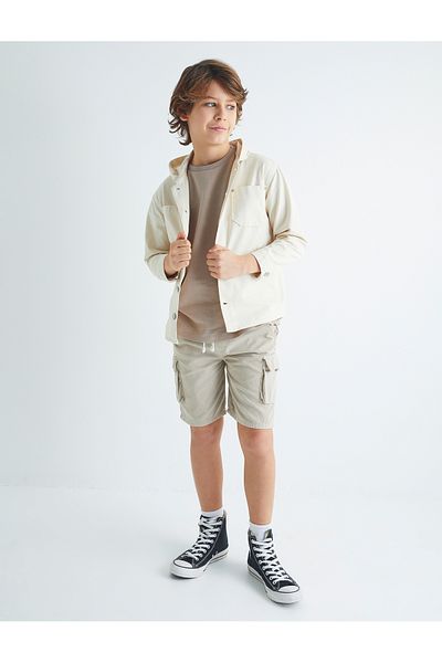 Koton Cargo-Shorts, Taillenband, Seitentaschen, Baumwolle