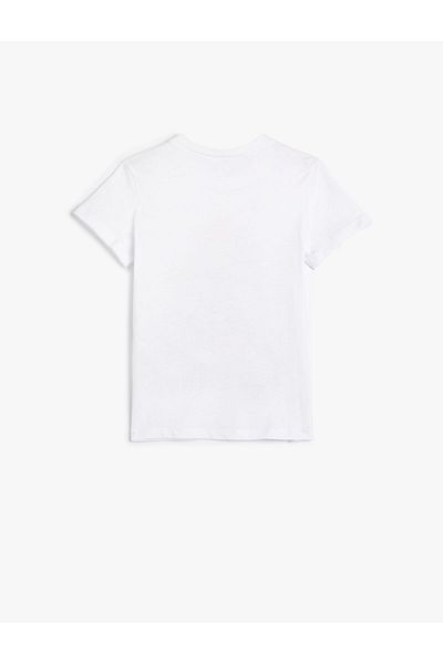 Koton T-Shirt Baseball Printed Short Sleeve Crew Neck Cotton