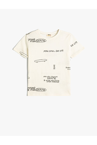 Koton Tricou cu mânecă scurtă din bumbac - Imprimat Skateboard