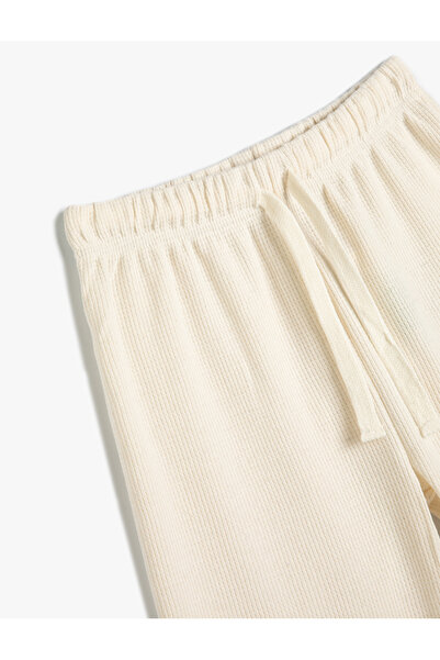 Koton Basic Şort Beli Bağlamalı Pamuk Karışımlı