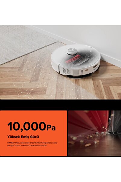 Roborock 10000pa Yüksek Güç Benzersiz Özellikler Yeni S8 Maxv Ultra Akıllı Ro...