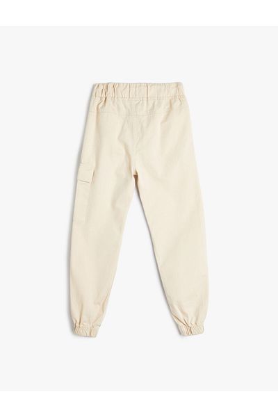 Koton Cargo Jogger Pants with Pockets - Waist Tied