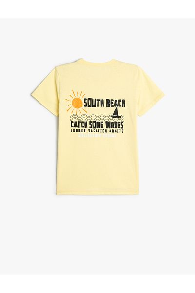 Koton T-Shirt Short Sleeve Crew Neck Printed Cotton