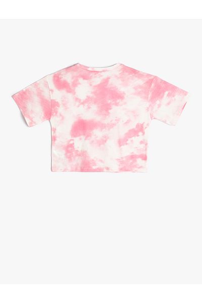 Koton Tricou oversize din bumbac - model Tie Dye, mânecă scurtă, decolteu