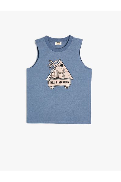 Koton Rundhalsausschnitt mit Athlete Surf-Print