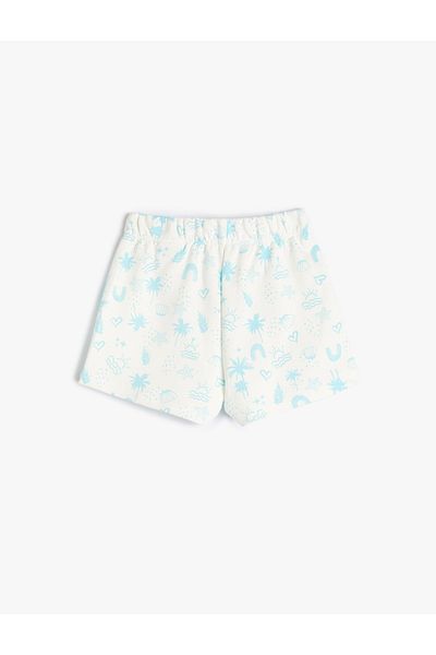 Koton Shorts Print Detailed Tie Waist
