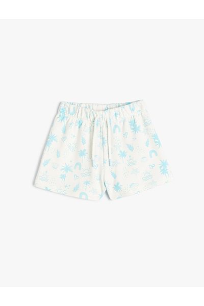Koton Shorts Print Detailed Tie Waist