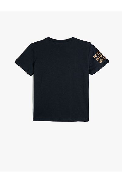 Koton T-Shirt Eagle Printed Crew Neck Short Sleeve Cotton