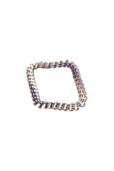 little Luv Svetlo smeđa boja, tamnoplava Prugasto spiralna gumena kopča