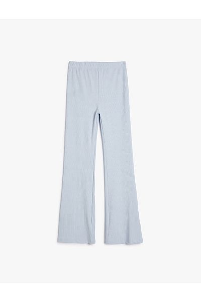 Koton Jambiere Spaniole Pantaloni Talie Elastică Texturată