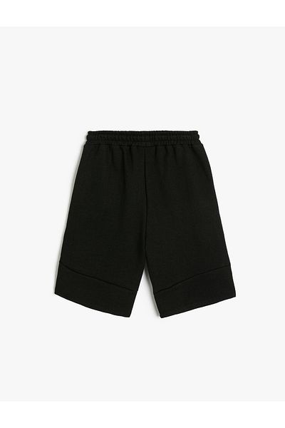 Koton Basketball Printed Shorts with Pockets and Tie Waist