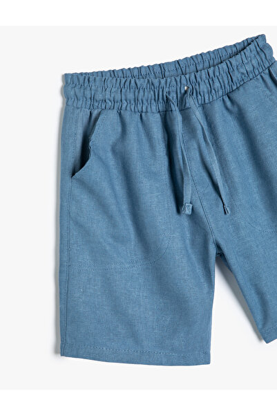 Koton Lastikli Bel Normal Lacivert Erkek Çocuk Şort 4SKB40089TW