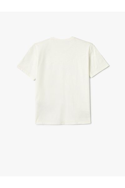 Koton T-Shirt Photo Printed με κοντό μανίκι, βαμβακερό λαιμόκοψη
