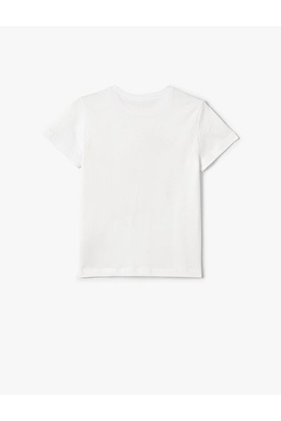 Koton T-Shirt Short Sleeve Skateboard Printed Crew Neck Cotton