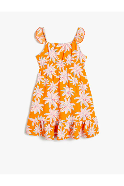 Koton Trägerkleid mit Rüschen und Blumenmuster