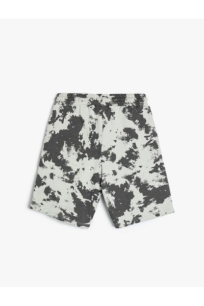 Koton Shorts Batikmuster Elastischer Bund Tasche Baumwolle