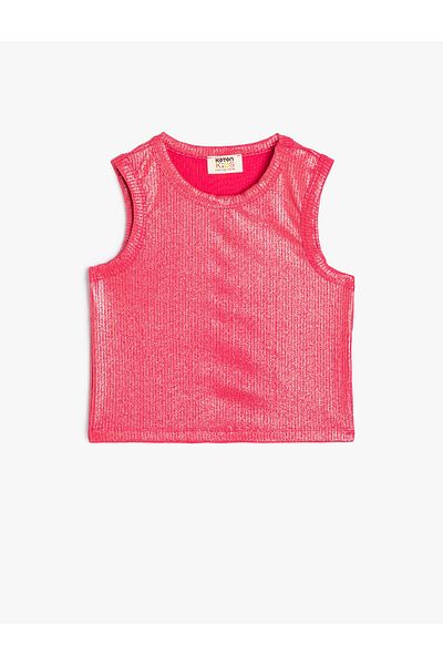 Koton Tricou cu gât crew cu nervuri strălucitoare