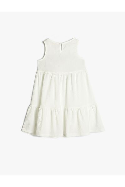 Koton Ärmelloses Kleid mit Rundhalsausschnitt und Schleifendetail