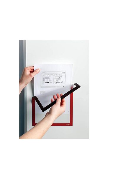Hdg 30X42 cm Magnetic Fireplace Magnetic Document Holder - Clear Magnet with Red Edge