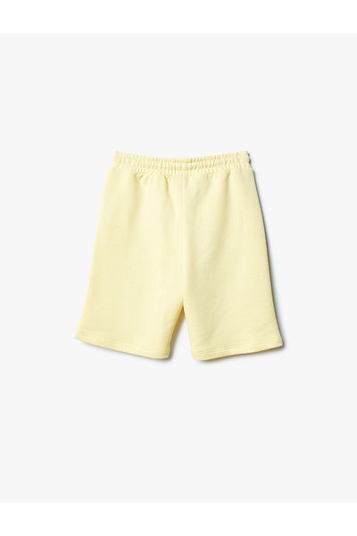 Koton Shorts Slogan Printed Pocket Tie Waist