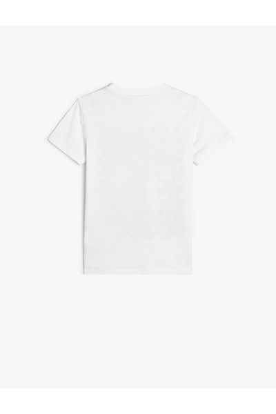 Koton Game Themed Short Sleeve Crew Neck Cotton T-Shirt