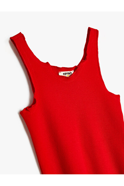 Koton Cotton Sleeveless Basic Tank Top - Ribbed
