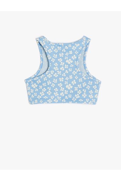Koton Crop-Unterhemd mit Blumenmuster und dicken Trägern